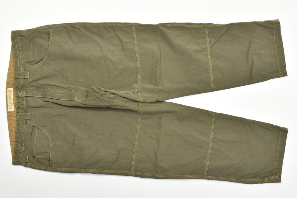 Cabela's Casuals Men's Pants Size 42x32 Green Cotton Blend Herringbone Outdoor